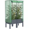 Image de Vidaxl JardiniÃ¨re SurÃ©levÃ©e Avec Housse Aspect Rotin 80x40x140 Cm