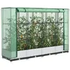 Image de vidaXL Jardinière surélevée avec housse aspect rotin 160x40x123 cm4015840