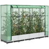 Image de Vidaxl JardiniÃ¨re SurÃ©levÃ©e Avec Housse Aspect Rotin 160x40x123 Cm
