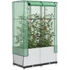 Image de Vidaxl JardiniÃ¨re SurÃ©levÃ©e Avec Housse Aspect Rotin 80x40x138 Cm
