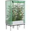Image de Vidaxl JardiniÃ¨re SurÃ©levÃ©e Avec Housse Aspect Rotin 80x40x140 Cm