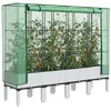 Image de vidaXL Jardinière surélevée avec housse aspect rotin 160x40x140 cm
