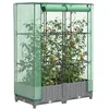 Image de Vidaxl JardiniÃ¨re SurÃ©levÃ©e Avec Housse Aspect Rotin 80x40x123 Cm