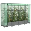 Image de Vidaxl JardiniÃ¨re SurÃ©levÃ©e Avec Housse Aspect Rotin 160x40x123 Cm