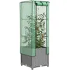 Image de Vidaxl JardiniÃ¨re SurÃ©levÃ©e Avec Housse Aspect Rotin 40x40x139 Cm