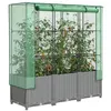 Image de vidaXL Jardinière surélevée avec housse aspect rotin 120x40x138 cm4015857