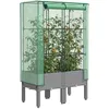 Image de Vidaxl JardiniÃ¨re SurÃ©levÃ©e Avec Housse Aspect Rotin 80x40x140 Cm
