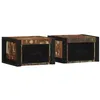 Image de vidaXL Tables de chevet 2 pcs multicolore 40x35x25cm bois récupération4015948