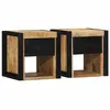 Image de vidaXL Tables de chevet 2 pcs 40x35x40 cm bois de manguier massif brut4015951