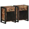 Image de vidaXL Tables de chevet 2 pcs multicolore bois massif de manguier brut4013562