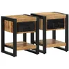 Image de vidaXL Tables de chevet 2 pcs bois de manguier massif brut4013568