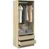 Image de Vidaxl Garde-Robe Chêne Sonoma 80x50x200 Cm Bois D'ingénierie
