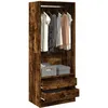 Image de Vidaxl Garde-Robe Chêne Fumé 80x50x200 Cm Bois D'ingénierie