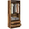 Image de Vidaxl Garde-Robe Vieux Bois 80x50x200 Cm Bois D'ingénierie