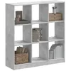 Image de vidaXL Vidaxl Bibliothèque Gris Béton 102x32x108 Cm Bois D'ingénierie