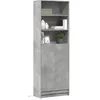 Image de vidaXL Buffet haut avec LED gris béton 69x32,5x200cm bois d'ingénierie3307908