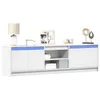 Image de vidaXL Meuble TV avec LED blanc 180x34x50 cm bois d'ingénierie3307912