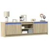 Image de vidaXL Meuble TV avec LED chêne sonoma 180x34x50 cm bois d'ingénierie3307914