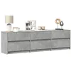 Image de vidaXL Meuble TV avec LED gris béton 180x34x50 cm bois d'ingénierie3307929