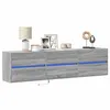 Image de vidaXL Meuble TV mural avec LED sonoma gris 180x31x45 cm3307938