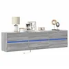 Image de vidaXL Meuble TV mural avec LED sonoma gris 180x31x45 cm