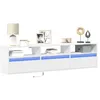 Image de vidaXL Meuble TV mural avec LED blanc 180x31x45 cm3307940