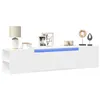 Image de vidaXL Meuble TV mural avec LED blanc 180x31x39,5 cm3307954