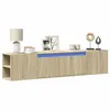 Image de vidaXL Meuble TV mural avec LED chêne sonoma 180x31x39,5 cm3307956