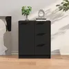 Image de Vidaxl Table De Chevet Murale Avec LumiÃ¨res Led ChÃªne FumÃ©