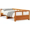Image de vidaXL Lit de jour sans matelas cire marron 80x200 cm bois pin massif854951
