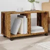 Image de vidaXL Armoire à roulettes vieux bois 72x33x42,5 cm bois d'ingénierie853144