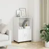 Image de vidaXL Armoire à roulettes blanc 55x40x91 cm bois d’ingénierie853182