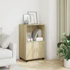 Image de vidaXL Armoire Ã  roulettes chÃªne sonoma 55x40x91 cm bois d'ingÃ©nierie