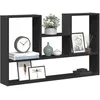 Image de vidaXL ÃtagÃ¨re murale noir 99x15x60 cm bois d'ingÃ©nierie