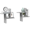 Image de Vidaxl ÃtagÃ¨res Murales 2pcs Sonoma Gris 38x12x38 Cm Bois D'IngÃ©nierie