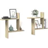 Image de vidaXL Vidaxl Étagères Murales 2pcs Chêne Sonoma 50x12x50cm Bois D'ingénierie