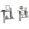 Image de vidaXL Vidaxl Étagères Murales 2 Pcs Gris Béton 50x12x50 Cm Bois D'ingénierie