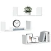 Image de vidaXL ÃtagÃ¨res murales 3 pcs blanc 58x18x18 cm bois d'ingÃ©nierie