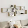 Image de vidaXL Étagère murale chêne sonoma 167,5x18x68 cm bois d'ingénierie