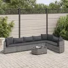 Image de Vidaxl Salon De Jardin 8 Pcs Avec Coussins Gris RÃ©sine TressÃ©e