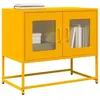 Image de vidaXL Meuble TV jaune moutarde 68x39x60,5 cm acier laminé à froid853335