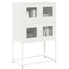 Image de vidaXL Buffet haut blanc 68x39x107 cm acier