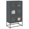 Image de vidaXL Buffet haut anthracite 68x39x123 cm acier853352