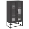 Image de vidaXL Buffet haut noir 68x39x123 cm acier853356