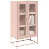 Image de vidaXL Buffet haut rose 68x39x123 cm acier