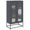 Image de vidaXL Buffet haut anthracite 68x39x123 cm acier