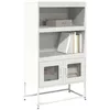 Image de vidaXL Buffet haut blanc 68x39x123 cm acier853373