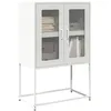 Image de vidaXL Buffet haut blanc 68x39x107 cm acier