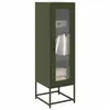 Image de vidaXL Buffet haut vert olive 36x39x123 cm acier laminé à froid853396