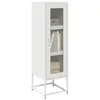 Image de vidaXL Buffet haut blanc 36x39x123 cm acier laminÃ© Ã  froid